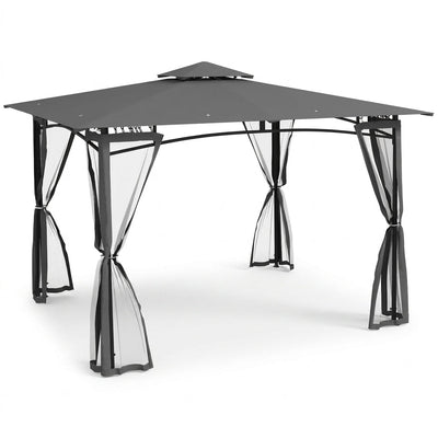 Patio Gazebo 10 Ft. X 12 Ft. Dark Gray Gazebo