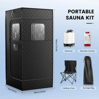 Portable Steam Sauna Tent 1000W 2.6L Steamer Generator Sauna Tent Steam Room for Full Body Home Sauna Relaxation Detox 220V