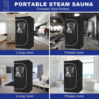 Portable Steam Sauna Room Full Body Sauna Suit for Home Indoor Portable Steam Sauna Tent with Folding Chair and Remote Control