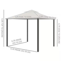 Patio Gazebo 10 Ft. X 12 Ft. Dark Gray Gazebo