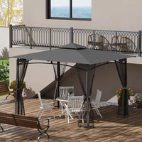Patio Gazebo 10 Ft. X 12 Ft. Dark Gray Gazebo