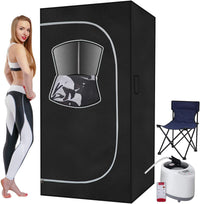 Portable Steam Sauna Room Full Body Sauna Suit for Home Indoor Portable Steam Sauna Tent with Folding Chair and Remote Control
