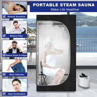 Portable Steam Sauna Room Full Body Sauna Suit for Home Indoor Portable Steam Sauna Tent with Folding Chair and Remote Control