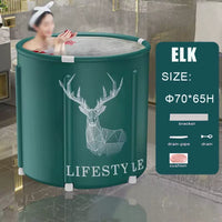 Portable Foldable Bathtub Bucket Large Capacity Bathroom Ice Bath Winter Shower Bathtub Free Installation Adults Baby Swiming