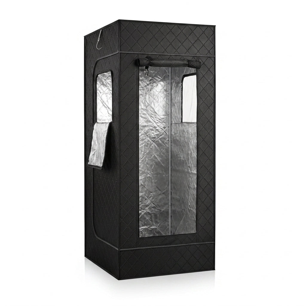Portable Steam Sauna Tent 1000W 2.6L Steamer Generator Sauna Tent Steam Room for Full Body Home Sauna Relaxation Detox 220V — Studio Shot