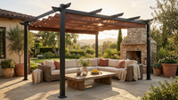 Retractable Pergola Canopy — Lifestyle